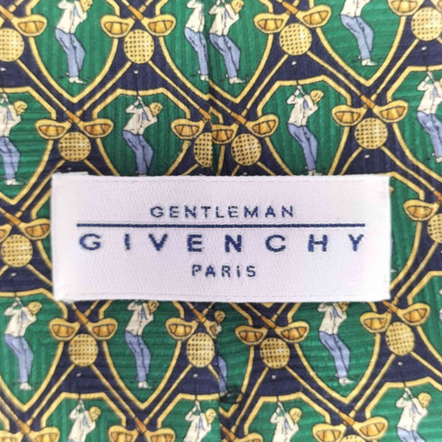 ジバンシィ GIVENCHY GENTLEMAN PARIS 総柄デザイン シルクネクタイ メンズ