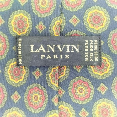ランバン LANVIN 総柄 シルクネクタイ メンズ