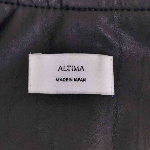 altima ノーカラーエコレザージャケット メンズ JPN:46