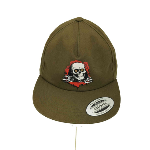 パウエルペラルタ POWELL PERALTA RIPPER ロゴプリント 5パネルスナップバック キャップ メンズ FREE