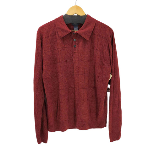 ドッカーズ DOCKERS ブロックチェック アクリル ポロ ニット セーター メンズ import:L