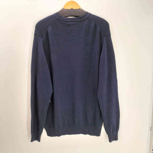 ハガー HAGGER 90-00S ボーダー 総柄 クルーネック ニット セーター メンズ L/G