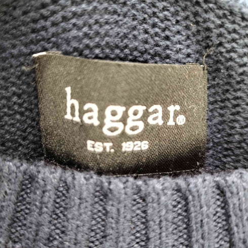 ハガー HAGGER 90-00S ボーダー 総柄 クルーネック ニット セーター メンズ L/G