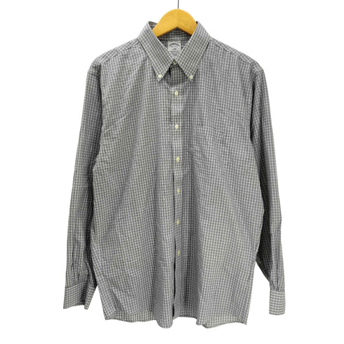 ブルックスブラザーズ BROOKS BROTHERS REGENT FIT ボタンダウン チェック 長袖 シャツ メンズ 16 1/2