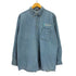 EXPRESS MARK 90S バングラデシュ製 医療機関 企業ロゴ シャンブレー デニム L/S BDシャツ メンズ import:L