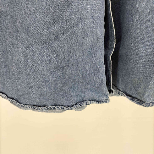 EXPRESS MARK 90S バングラデシュ製 医療機関 企業ロゴ シャンブレー デニム L/S BDシャツ メンズ import:L