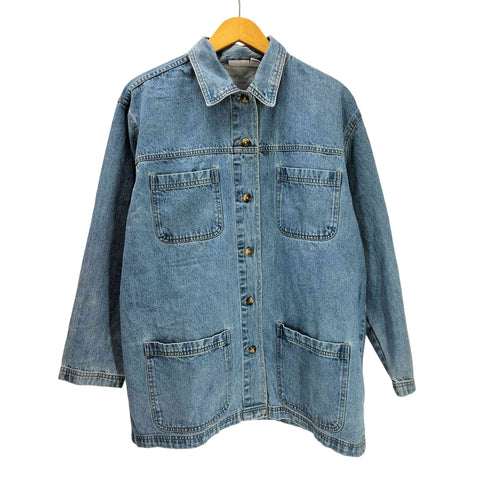 CABINCREEK 90S コットン デニム カバーオール シャツ ジャケット メンズ import:L