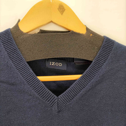 アイゾッド IZOD 90-00S 無地 Vネック コットン ベスト メンズ import:L