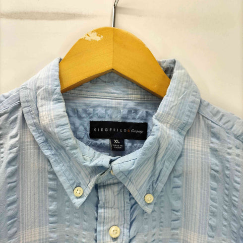 SIEGFRIED & Company ワッフル チェック S/S BD シャツ メンズ import:XL