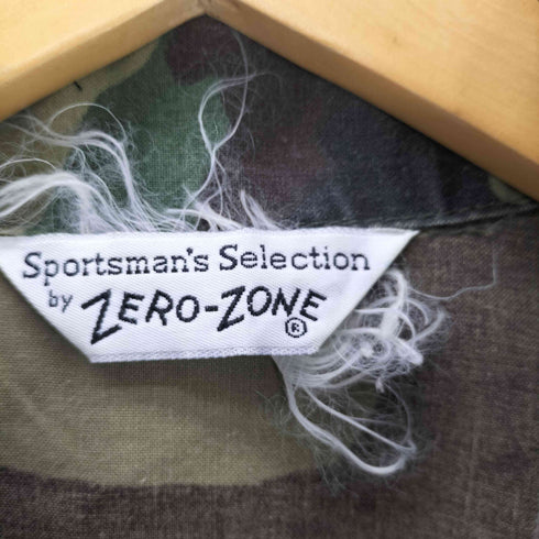 ZERO-ZONE 迷彩 ウッドランドカモ ミリタリー カバーオール シャツ メンズ