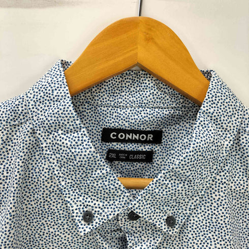 CONNOOR ドット オーバーサイズ ボックスシルエット S/S BD シャツ メンズ 2XL