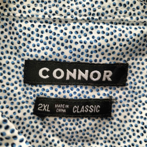 CONNOOR ドット オーバーサイズ ボックスシルエット S/S BD シャツ メンズ 2XL