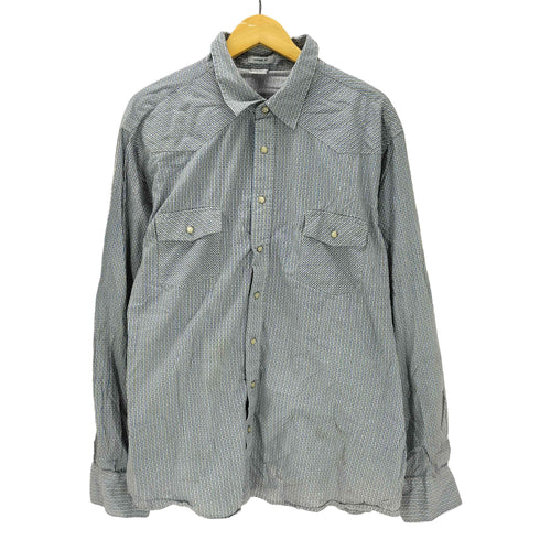 オールドネイビー OLD NAVY 00S 旧タグ 総柄 L/S ウエスタン シャツ メンズ import:XXL