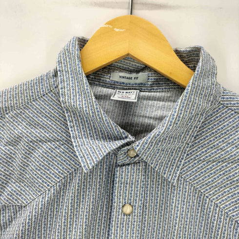 オールドネイビー OLD NAVY 00S 旧タグ 総柄 L/S ウエスタン シャツ メンズ import:XXL