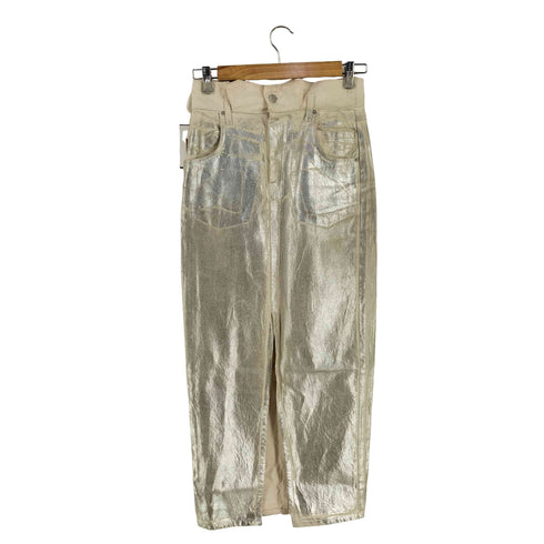 ザラ ZARA メタリック デニム スカート レディース JPN:XS