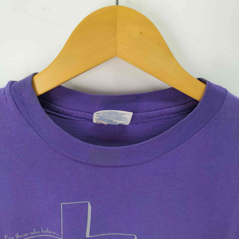 ヘインズ Hanes 90s USA製 BEEFY-T 十字架 プリントTシャツ メンズ JPN:XL