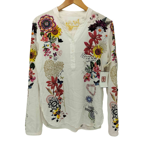 デシグアル Desigual レーヨン ノーカラープルオーバーシャツ レディース import:S