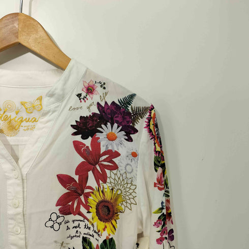デシグアル Desigual レーヨン ノーカラープルオーバーシャツ レディース import:S