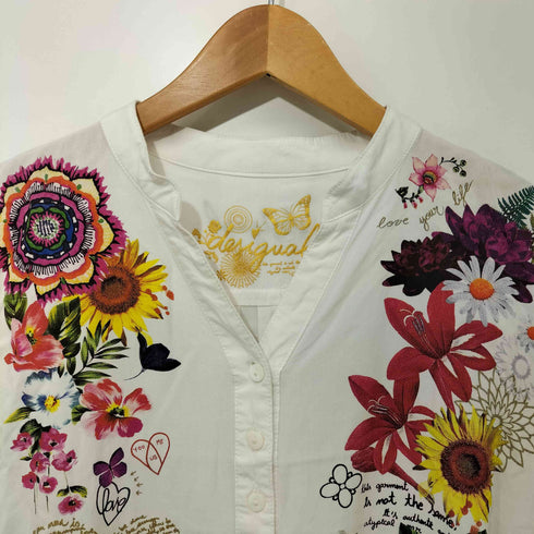 デシグアル Desigual レーヨン ノーカラープルオーバーシャツ レディース import:S