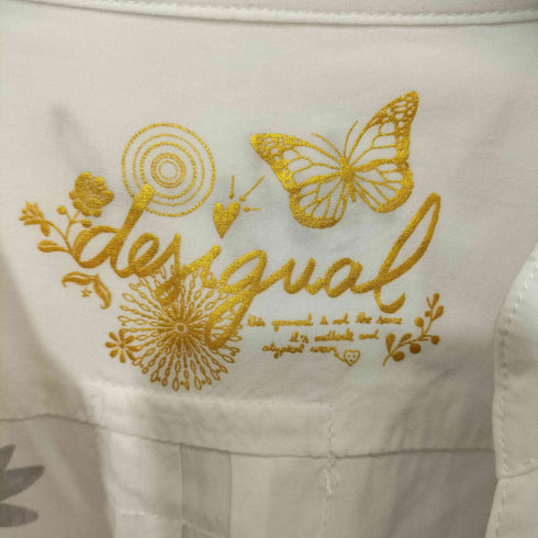 デシグアル Desigual レーヨン ノーカラープルオーバーシャツ レディース import:S