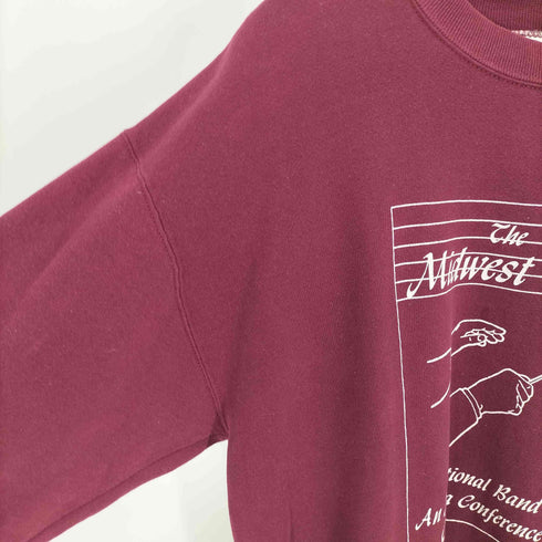 ジャージーズ JERZEES 90S USA製 フロントプリント クルーネック スウェットシャツ メンズ