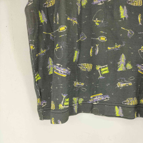 ビームスボーイ BEAMS BOY キャンプ プリント サーマル ショートスリーブ Tシャツ レディース FREE