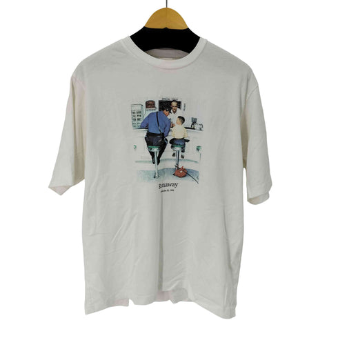 アデイインザライフユナイテッドアローズ A day in the life UNITED ARROWS THE SATURDAY EVENING POST プリントT メンズ import:L