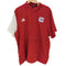 アディダス adidas サッカークラブ ロゴプリント バイカラー ハーフジップ トップ メンズ import:XL