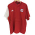 アディダス adidas サッカークラブ ロゴプリント バイカラー ハーフジップ トップ メンズ import:XL