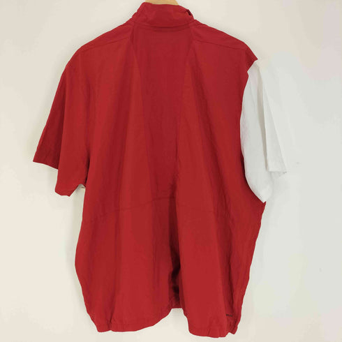 アディダス adidas サッカークラブ ロゴプリント バイカラー ハーフジップ トップ メンズ import:XL