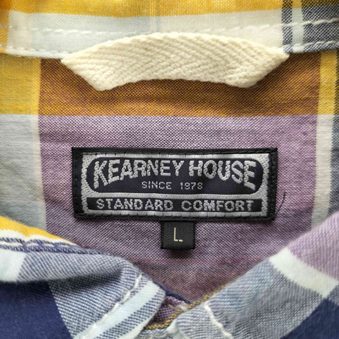 カーニーハウス KEARNEY HOUSE マルチカラー チェック L/S ワークシャツ メンズ import:L