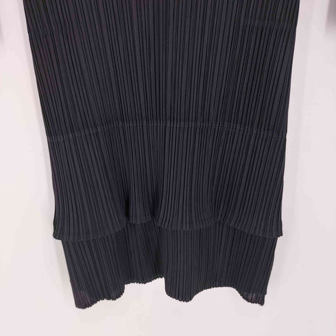 プリーツプリーズイッセイミヤケ PLEATS PLEASE ISSEY MIYAKE 13AW スリット ティアードプリーツ ワンピース レディース JPN:3