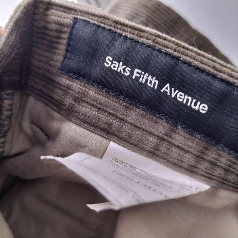 サックスフィフスアベニュー SAKS FIFTH AVENUE ジップフライ コーデュロイ コーズ パンツ メンズ 32R