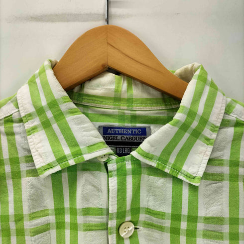 ナイジェルケーボン NIGEL CABOURN 00S AUTHENTIC 旧タグ ギンガムチェック L/S シャツ メンズ LRG