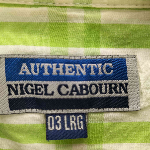 ナイジェルケーボン NIGEL CABOURN 00S AUTHENTIC 旧タグ ギンガムチェック L/S シャツ メンズ LRG