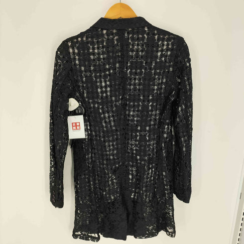 コムデギャルソンコムデギャルソン COMME des GARCONS COMME des GARCONS 12SS 裏地チェック 花柄レース 3B チェスターコート AD2011 レディース JPN:XS
