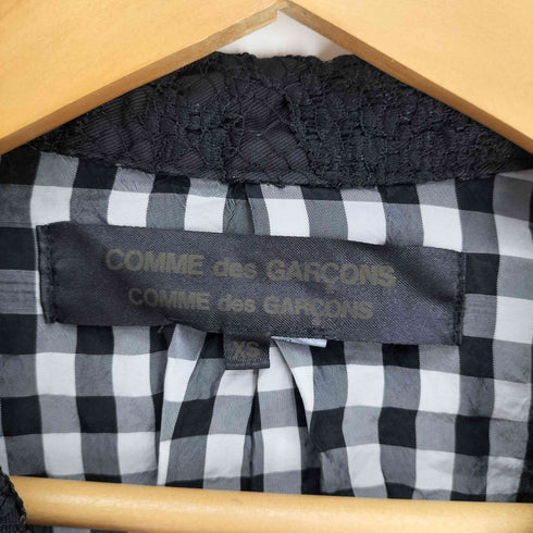 コムデギャルソンコムデギャルソン COMME des GARCONS COMME des GARCONS 12SS 裏地チェック 花柄レース 3B チェスターコート AD2011 レディース JPN:XS