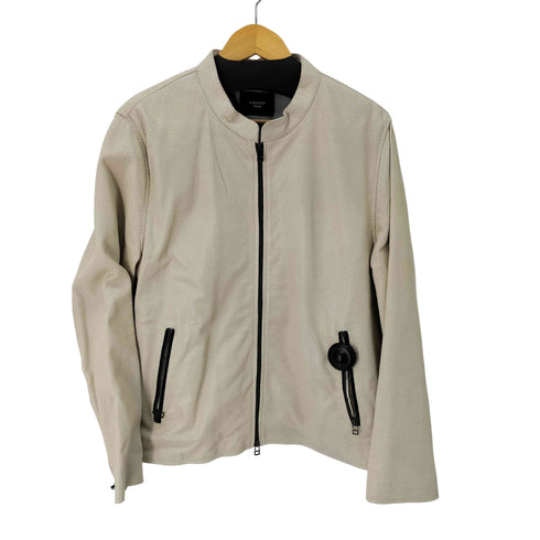 リューグーレザーズ Liugoo Leathers 羊革 パンチングレザー シングルライダース 裏地メッシュ メンズ 3L