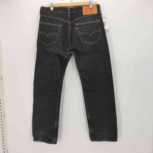 リーバイス Levis メキシコ製 501 先染め ブラック ボタンフライ デニム パンツ 脇割 メンズ W34 L32