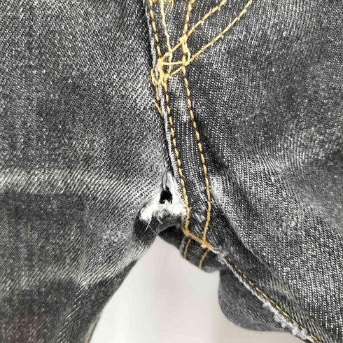 リーバイス Levis メキシコ製 501 先染め ブラック ボタンフライ デニム パンツ 脇割 メンズ W34 L32