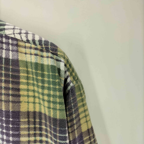ユニクロ UNIQLO 80-90S OLD 緑タグ 初期 タータンチェック L/S ネルシャツ ワーク メンズ JPN:XL