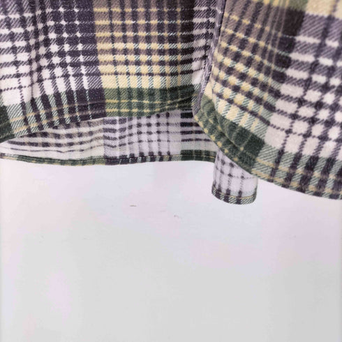 ユニクロ UNIQLO 80-90S OLD 緑タグ 初期 タータンチェック L/S ネルシャツ ワーク メンズ JPN:XL