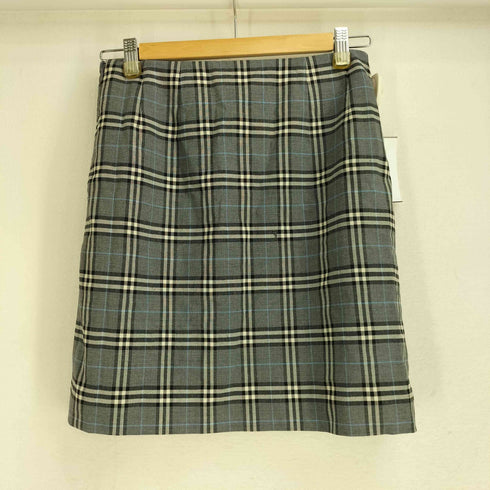 バーバリーブルーレーベル BURBERRY BLUE LABEL ウールチェックミニスカート レディース EUR:38