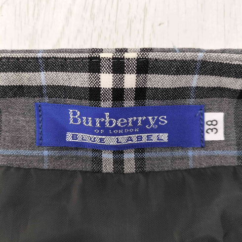 バーバリーブルーレーベル BURBERRY BLUE LABEL ウールチェックミニスカート レディース EUR:38
