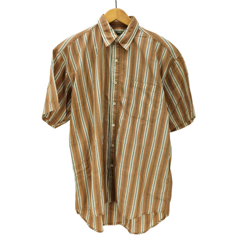 ユニクロ UNIQLO 80-90S OLD 緑タグ 初期 S/S ストライプ シャツ メンズ JPN:M
