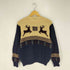 ラルフローレン RALPH LAUREN 80s 鹿と雪の結晶の柄 ノルディック ウールニットセーター レディース 150