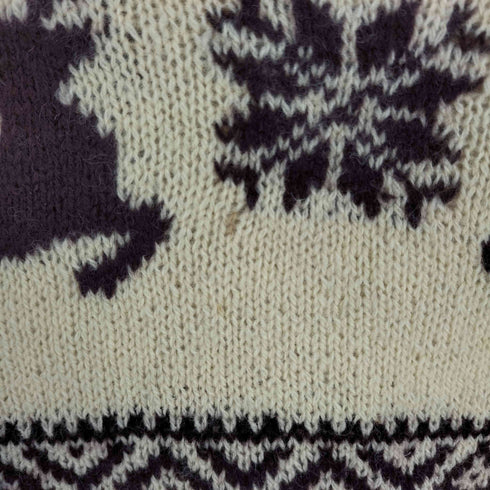 ラルフローレン RALPH LAUREN 80s 鹿と雪の結晶の柄 ノルディック ウールニットセーター レディース 150