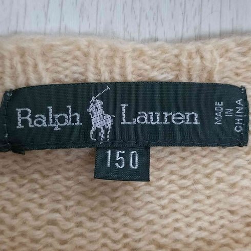 ラルフローレン RALPH LAUREN 80s 鹿と雪の結晶の柄 ノルディック ウールニットセーター レディース 150