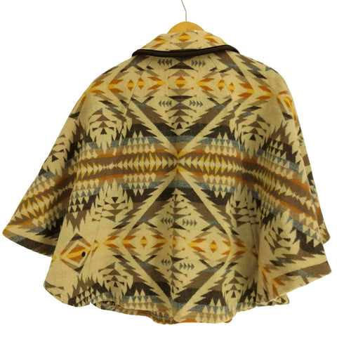 ペンドルトン PENDLETON 総柄ウールケープコート レディース ONE SIZE