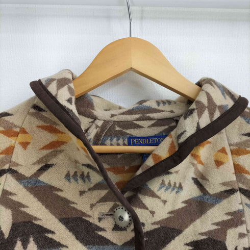 ペンドルトン PENDLETON 総柄ウールケープコート レディース ONE SIZE
